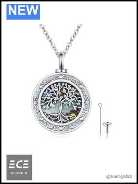 Sterling Silver Tree of Life Urn Necklace for Ashes Cremation Jewelry